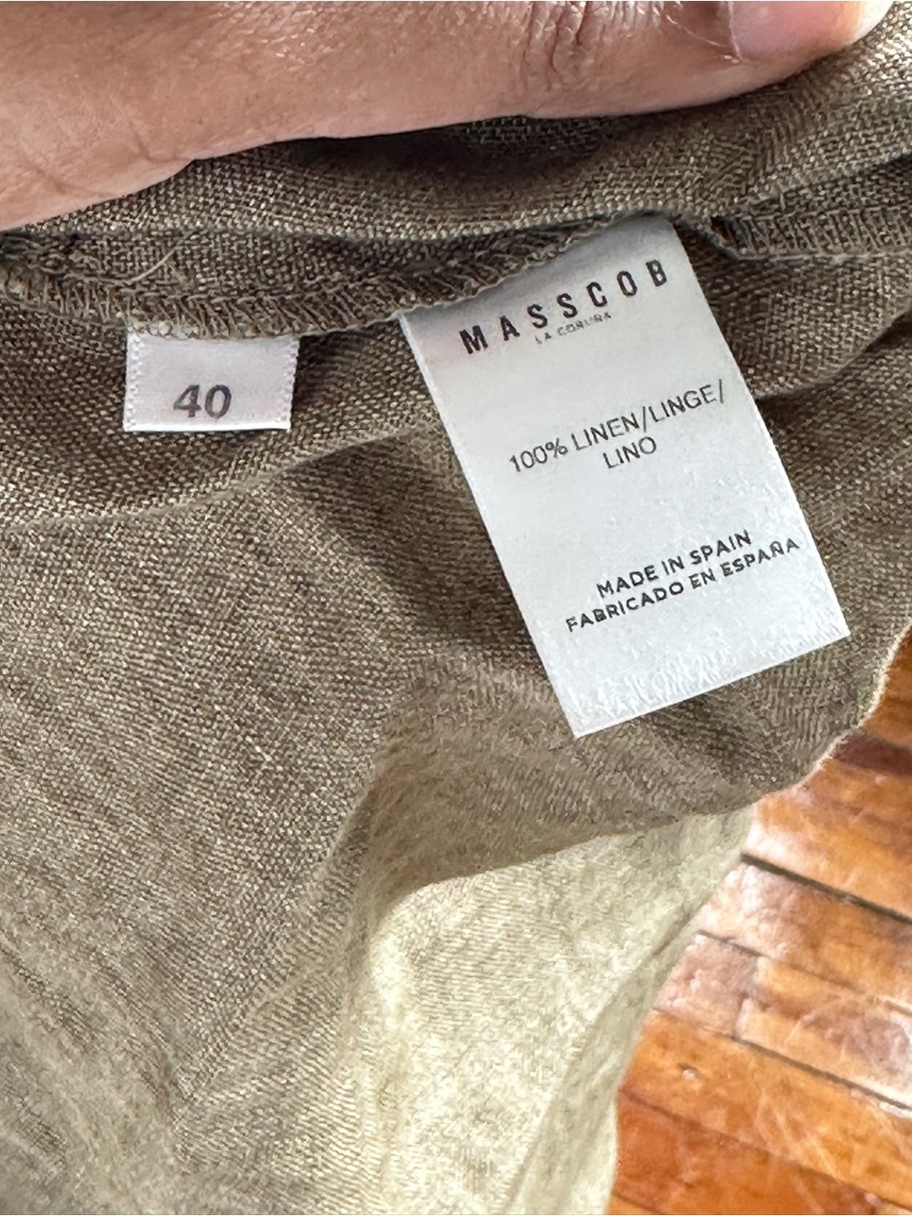 Button-Front Linen Skirt - Picture 4 of 4